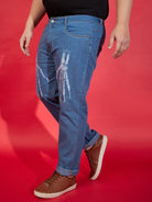 Men Plus Size Cyprus Washed Jeans - bigbanana