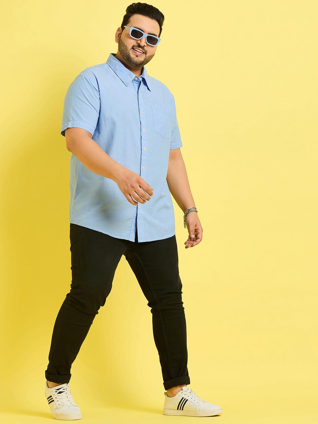 Men Plus Size Dalphy Solid Shirt - bigbanana