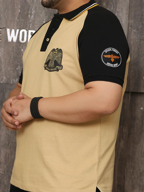 Men Plus Size Dapper Colorblock Multi Polo Tshirt - bigbanana
