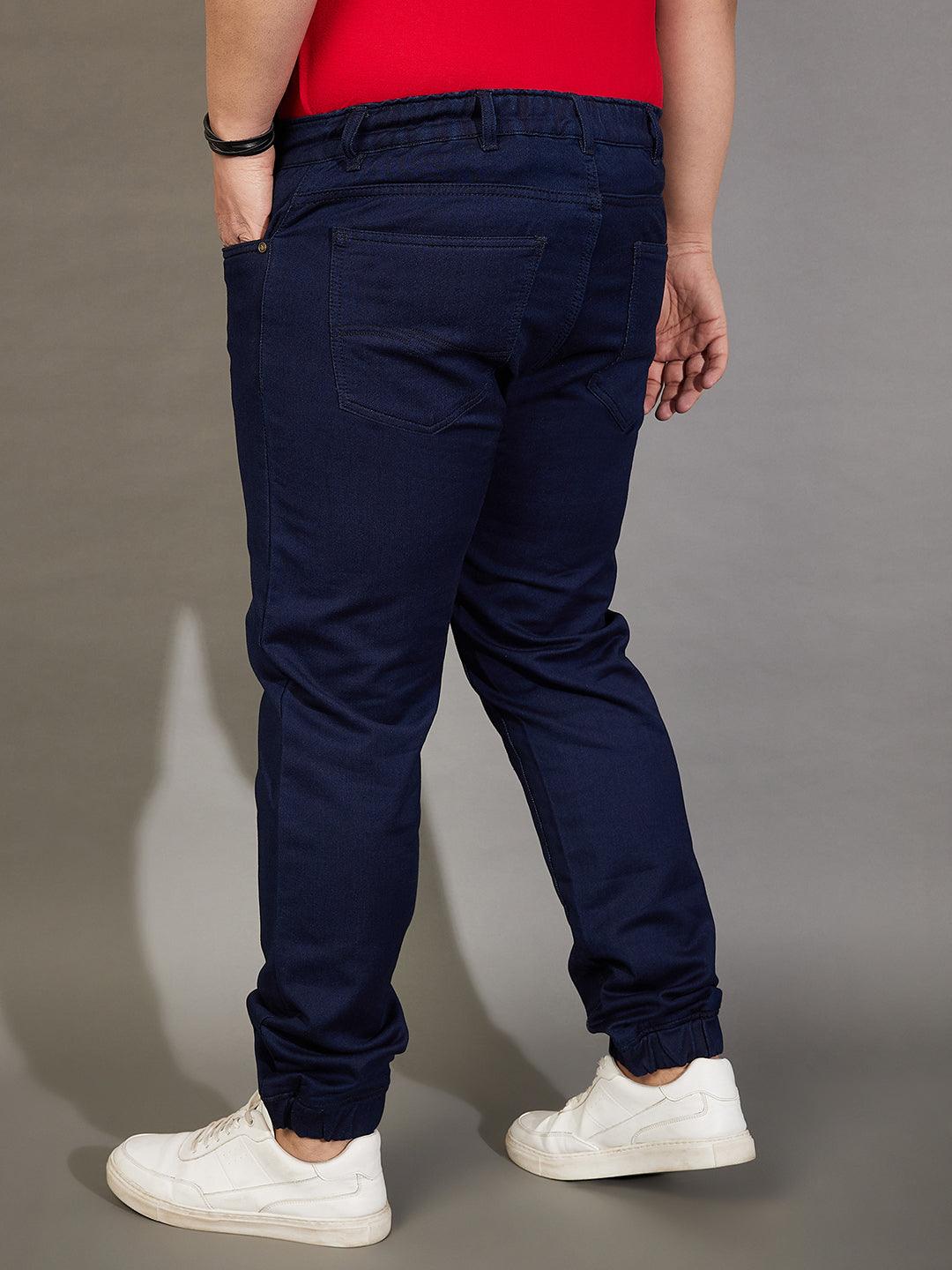 Men Plus Size Dardin Solid Jeans - bigbanana