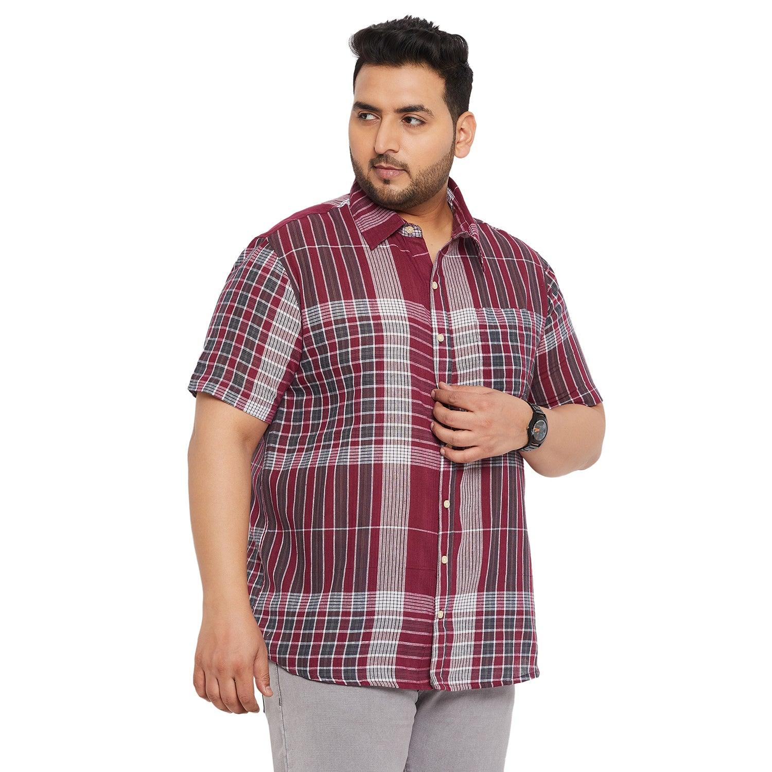 Men Plus Size Darra Check Shirt - bigbanana