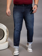 Men Plus Size Demmi Solid Jeans - bigbanana