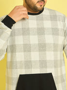 Men Plus Size  Dobrovo Checks Sweatshirts - bigbanana