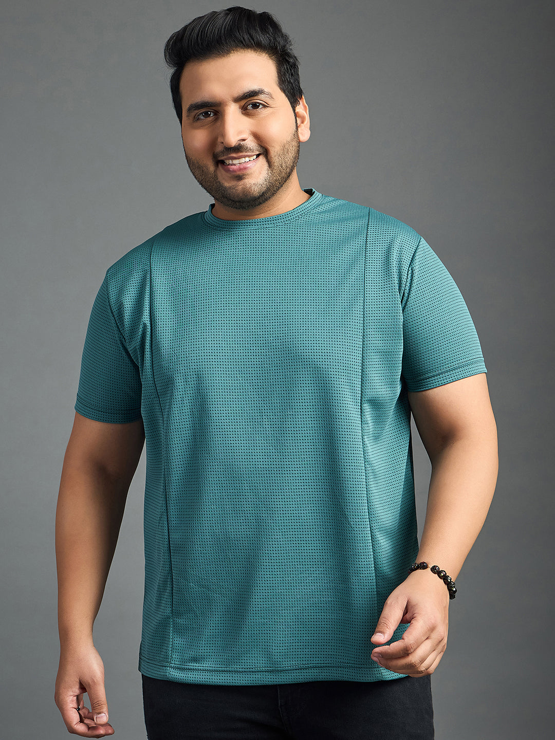 Men Plus Size Doctrine solid  Round Neck Tshirt - bigbanana