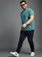 Men Plus Size Doctrine solid  Round Neck Tshirt - bigbanana