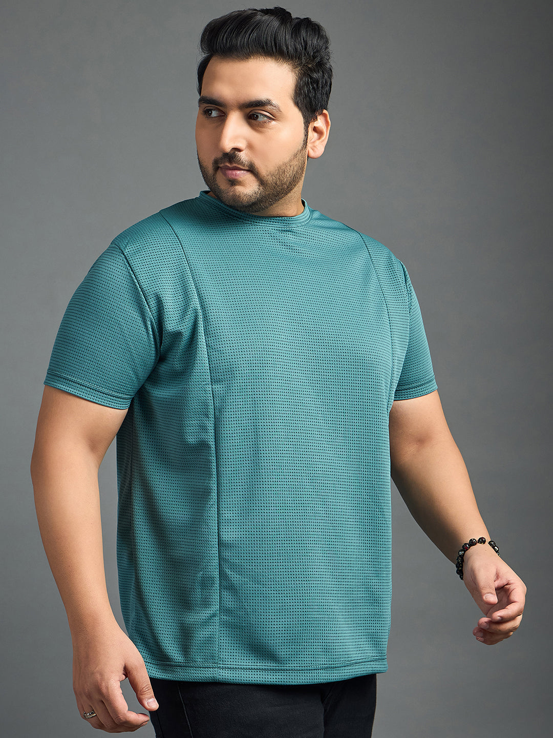 Men Plus Size Doctrine solid  Round Neck Tshirt - bigbanana