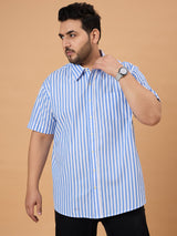 Men Plus Size Dorel Striped Shirt - bigbanana