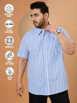 Men Plus Size Dorel Striped Shirt