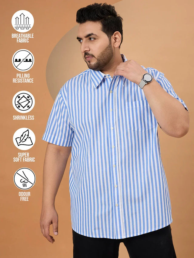 Men Plus Size Dorel Striped Shirt