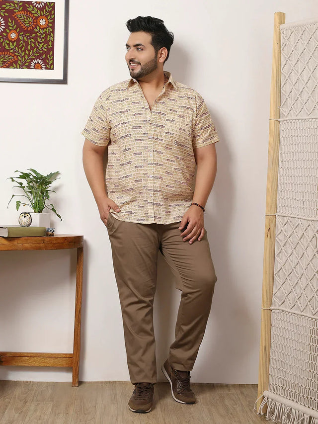 Men Plus Size Drevia Multicolor Printed Shirt - bigbanana