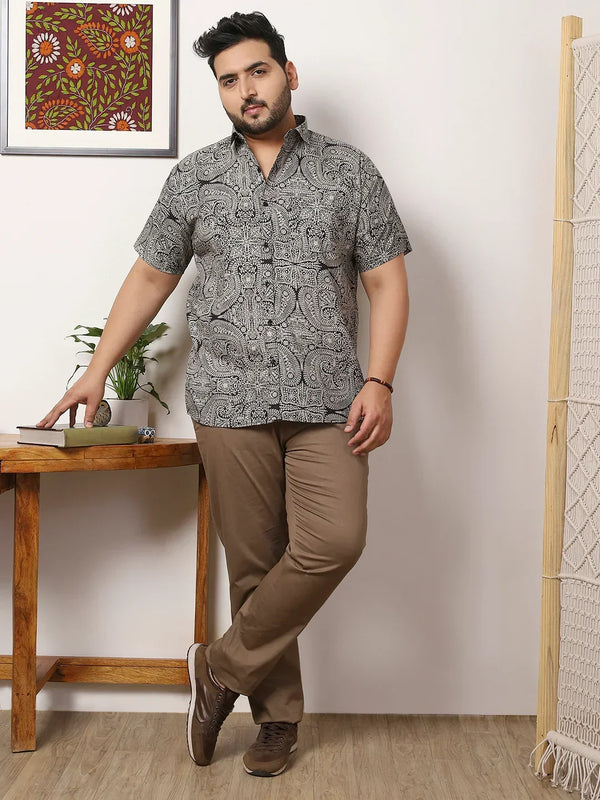 Men Plus Size Drifth Multicolor Printed Shirt