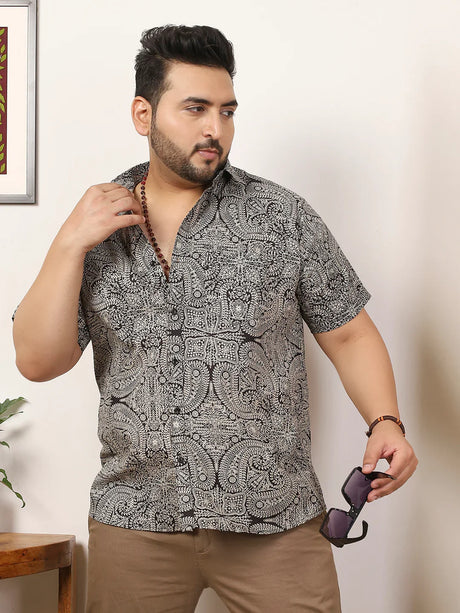 Men Plus Size Drifth Multicolor Printed Shirt - bigbanana