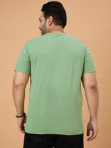 Men Plus Size Dripzo Colorblock Round Neck Tshirt - bigbanana