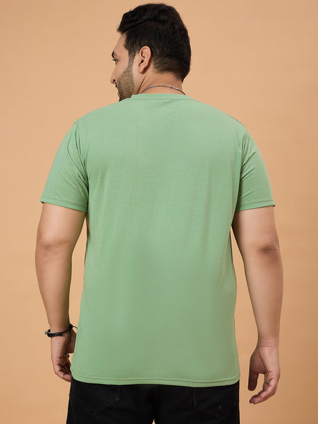 Men Plus Size Dripzo Colorblock Round Neck Tshirt - bigbanana