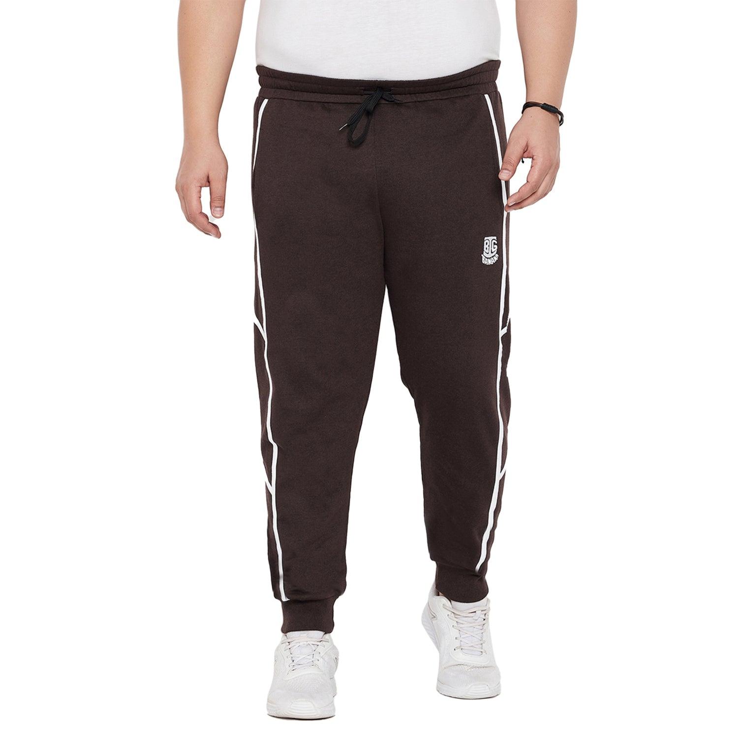 Men Plus Size Drone Solid Trackpant - bigbanana