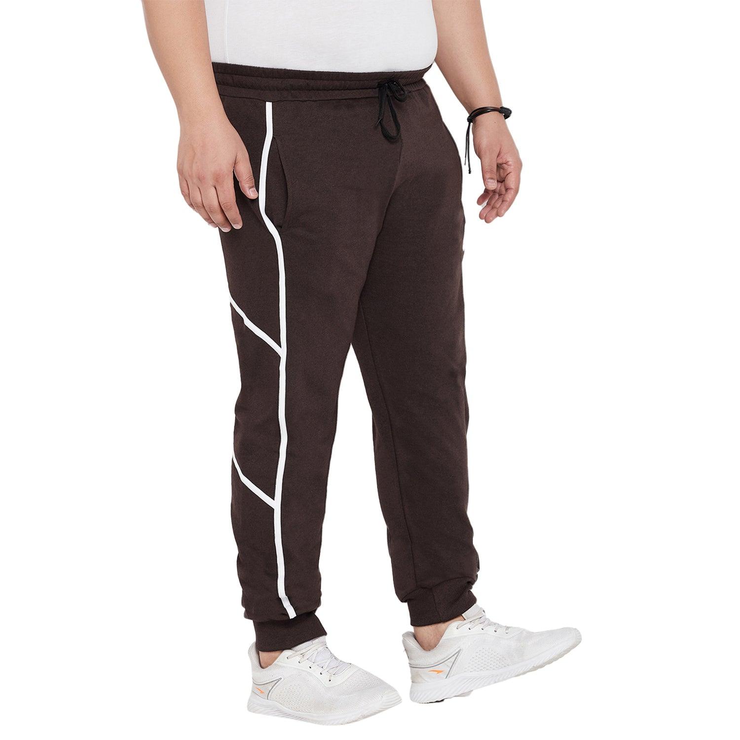 Men Plus Size Drone Solid Trackpant - bigbanana