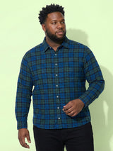 Men Plus Size Dualis Multicolor Checkered Casual Shirt