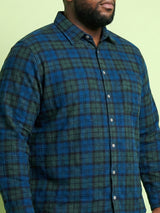 Men Plus Size Dualis Multicolor Checkered Casual Shirt
