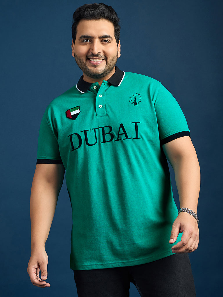 Men Plus Size Dubai Printed Polo Tshirt - bigbanana