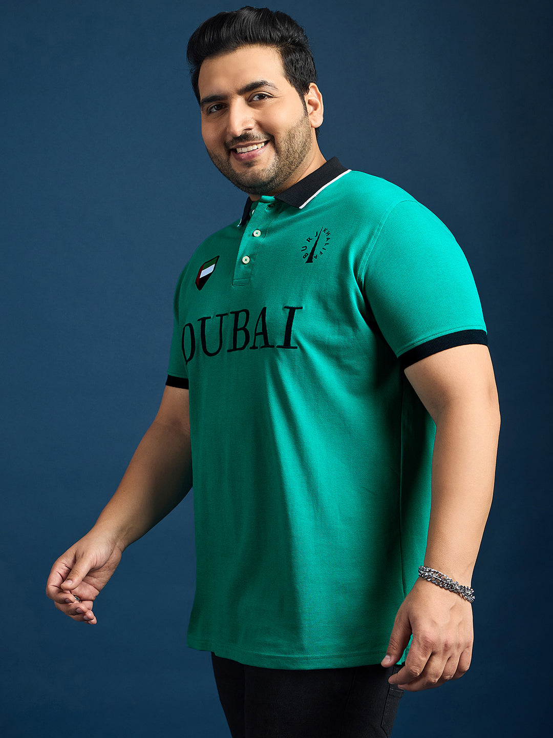 Men Plus Size Dubai Printed Polo Tshirt - bigbanana