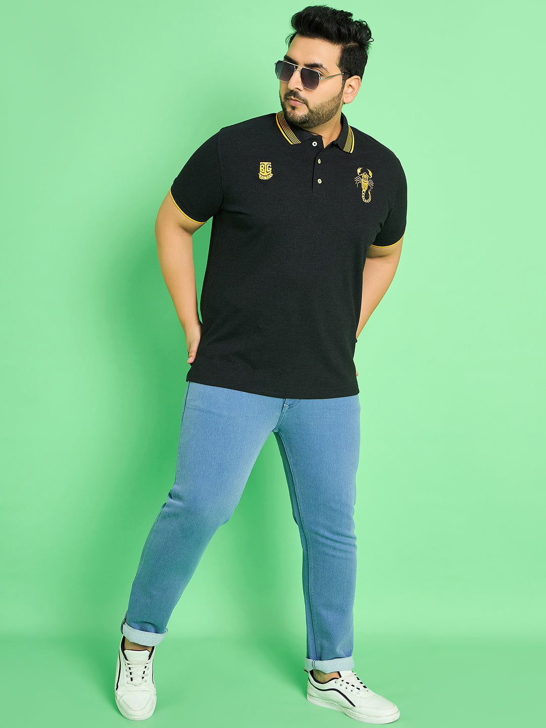 Men Plus Size EL Dorado Solid Polo Tshirt - bigbanana