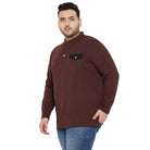 Men Plus Size Eastwood Solid Henley Tshirt - bigbanana