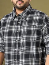 Men Plus Size Ebonis Multicolor Checkered Casual Shirt