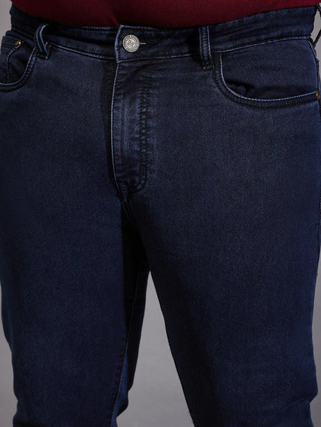 Men Plus Size Echo Solid Jeans - bigbanana
