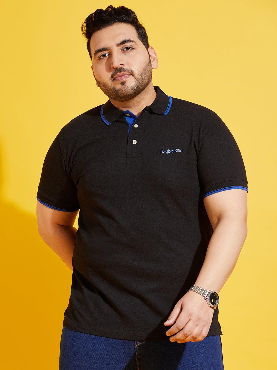 Men Plus Size Eddy-B-10 Solid Polo Tshirt - bigbanana