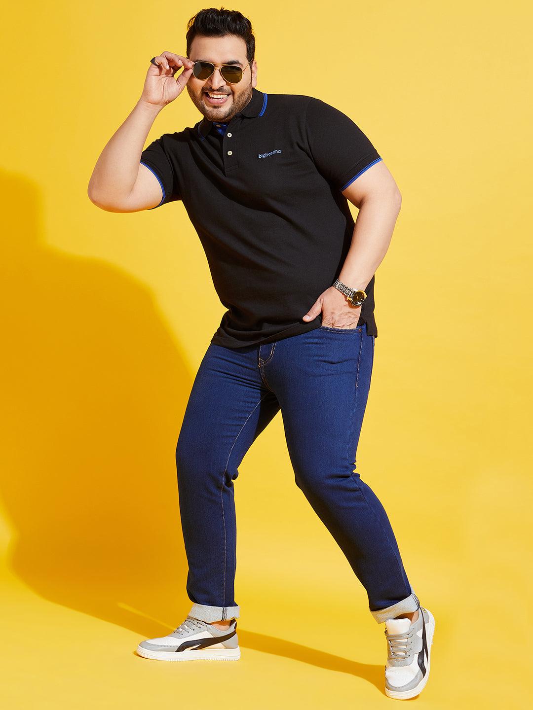 Men Plus Size Eddy-B-10 Solid Polo Tshirt - bigbanana