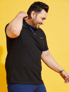 Men Plus Size Eddy-B-10 Solid Polo Tshirt - bigbanana