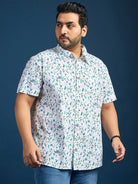 Men Plus Size Elkeen Floral Print /Multi Colors Shirt - bigbanana