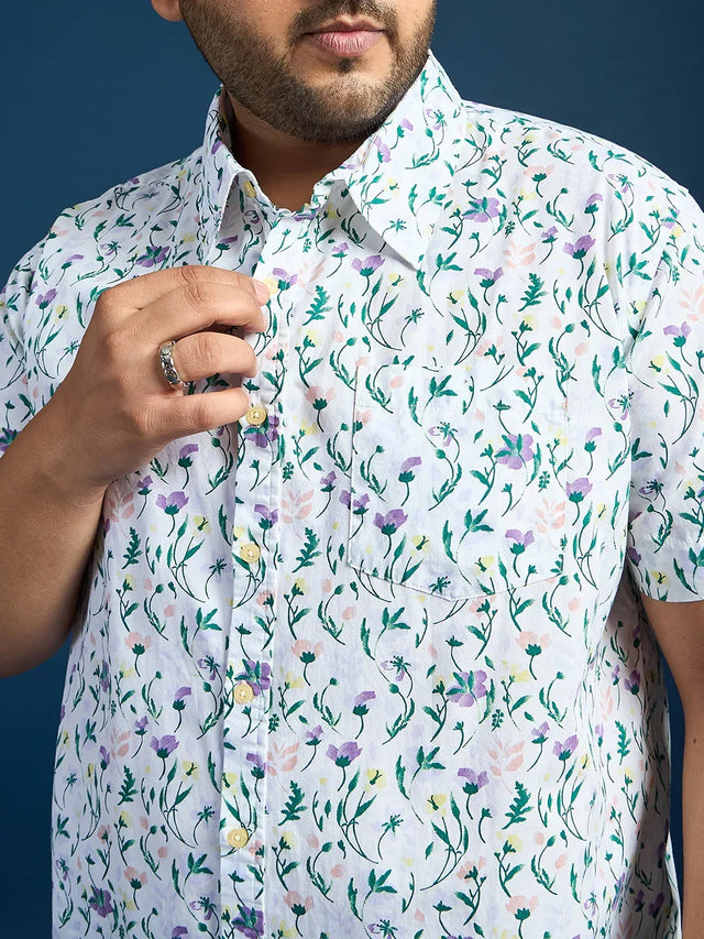 Men Plus Size Elkeen Printed Multicolor Shirt - bigbanana