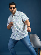 Men Plus Size Elkeen Floral Print /Multi Colors Shirt - bigbanana