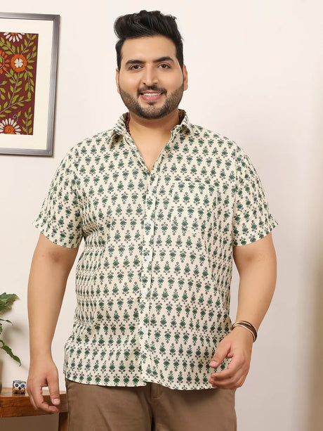 Men Plus Size Elmode Multicolor Printed Shirt - bigbanana
