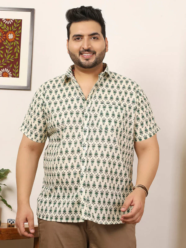 Men Plus Size Elmode Multicolor Printed Shirt