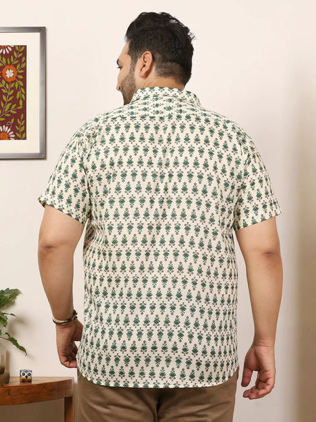 Men Plus Size Elmode Multicolor Printed Shirt - bigbanana