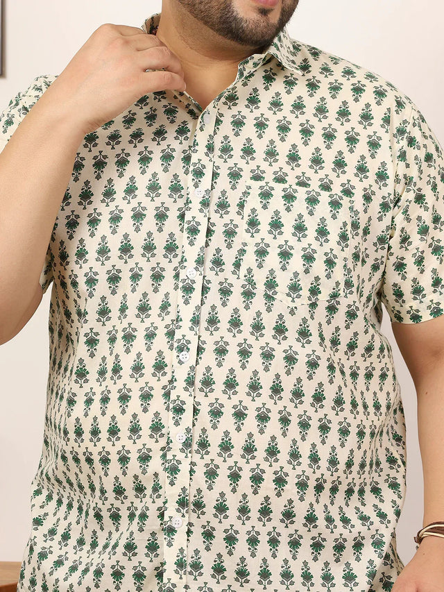Men Plus Size Elmode Multicolor Printed Shirt - bigbanana