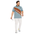 Men Plus Size Endy Colorblock Polo Tshirt - bigbanana