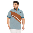 Men Plus Size Endy Colorblock Polo Tshirt - bigbanana