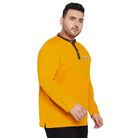 Men Plus Size Enfield Solid Henley Tshirt - bigbanana