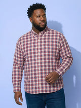 Men Plus Size Eruption Multicolor Checkered Casual Shirt