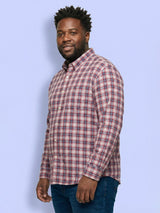Men Plus Size Eruption Multicolor Checkered Casual Shirt