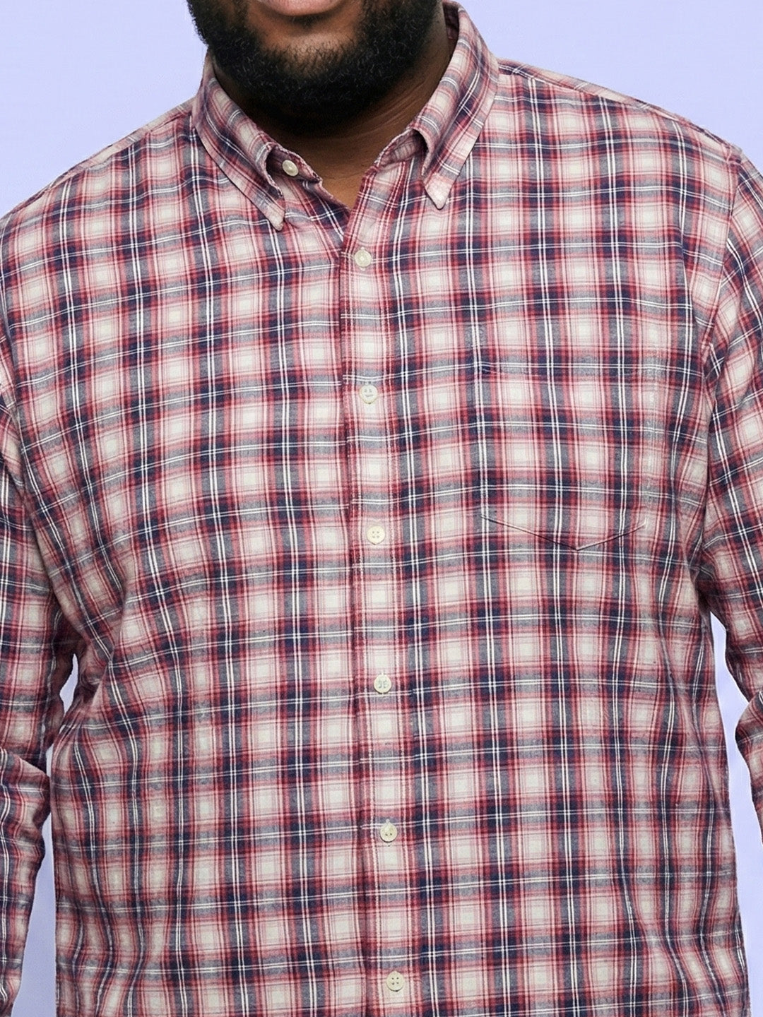 Men Plus Size Eruption Multicolor Checkered Casual Shirt