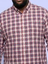 Men Plus Size Eruption Multicolor Checkered Casual Shirt