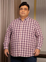 Men Plus Size Eruption Multicolor Checkered Casual Shirt