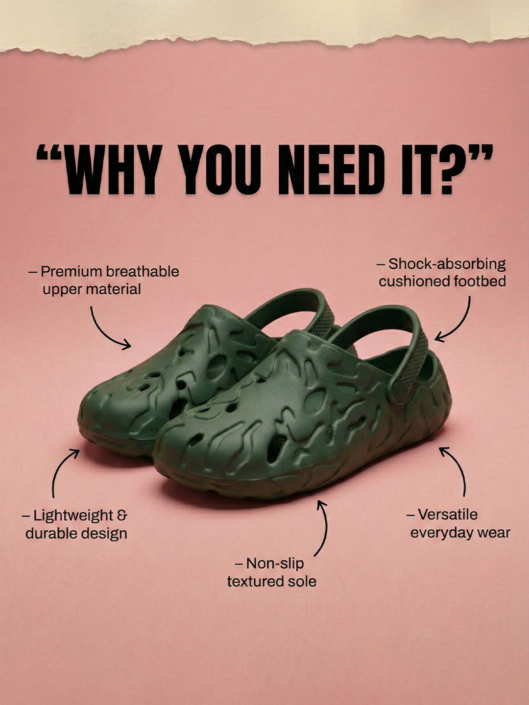 bigbanana Ferver-Olive Unisex Clogs