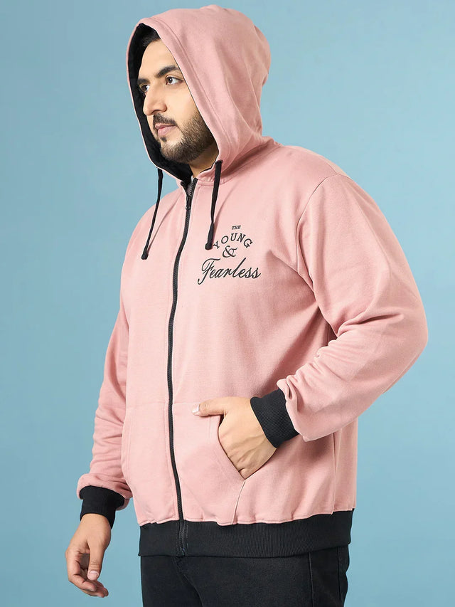 Men Plus Size  Fierce Solid Sweatshirts