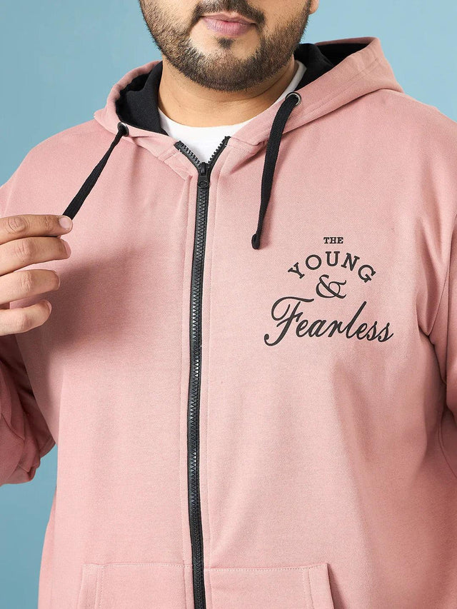 Men Plus Size  Fierce Solid Sweatshirts
