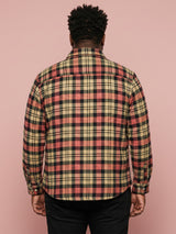 Men Plus Size Fireline Multicolor Checkered Casual Shirt